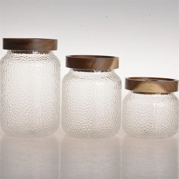 Glass Jars With Acacia Wood Lids