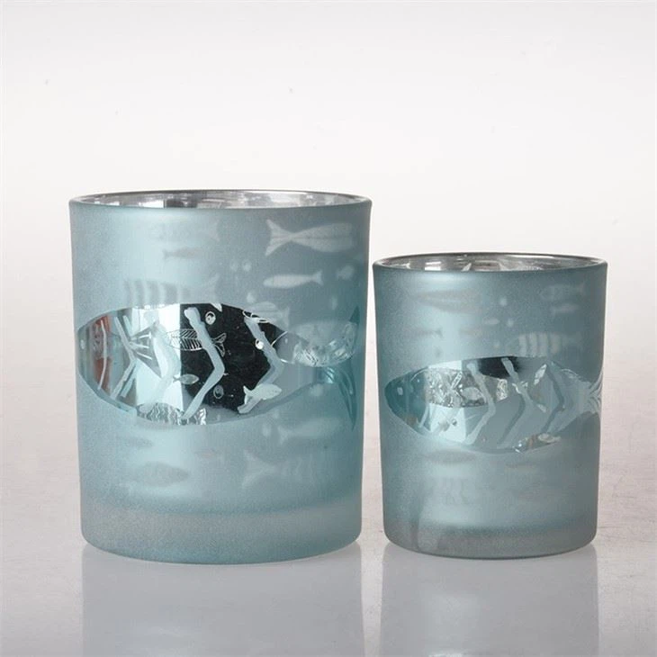 Electroplated Blue Candle Can