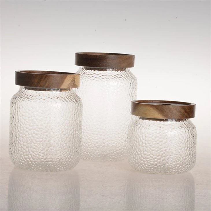 Glass Jars With Acacia Wood Lids