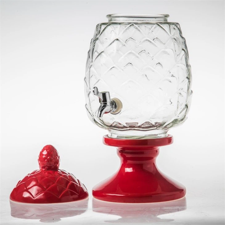 Glass Pedestal Drink Dispenser