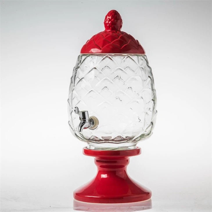 Glass Pedestal Drink Dispenser