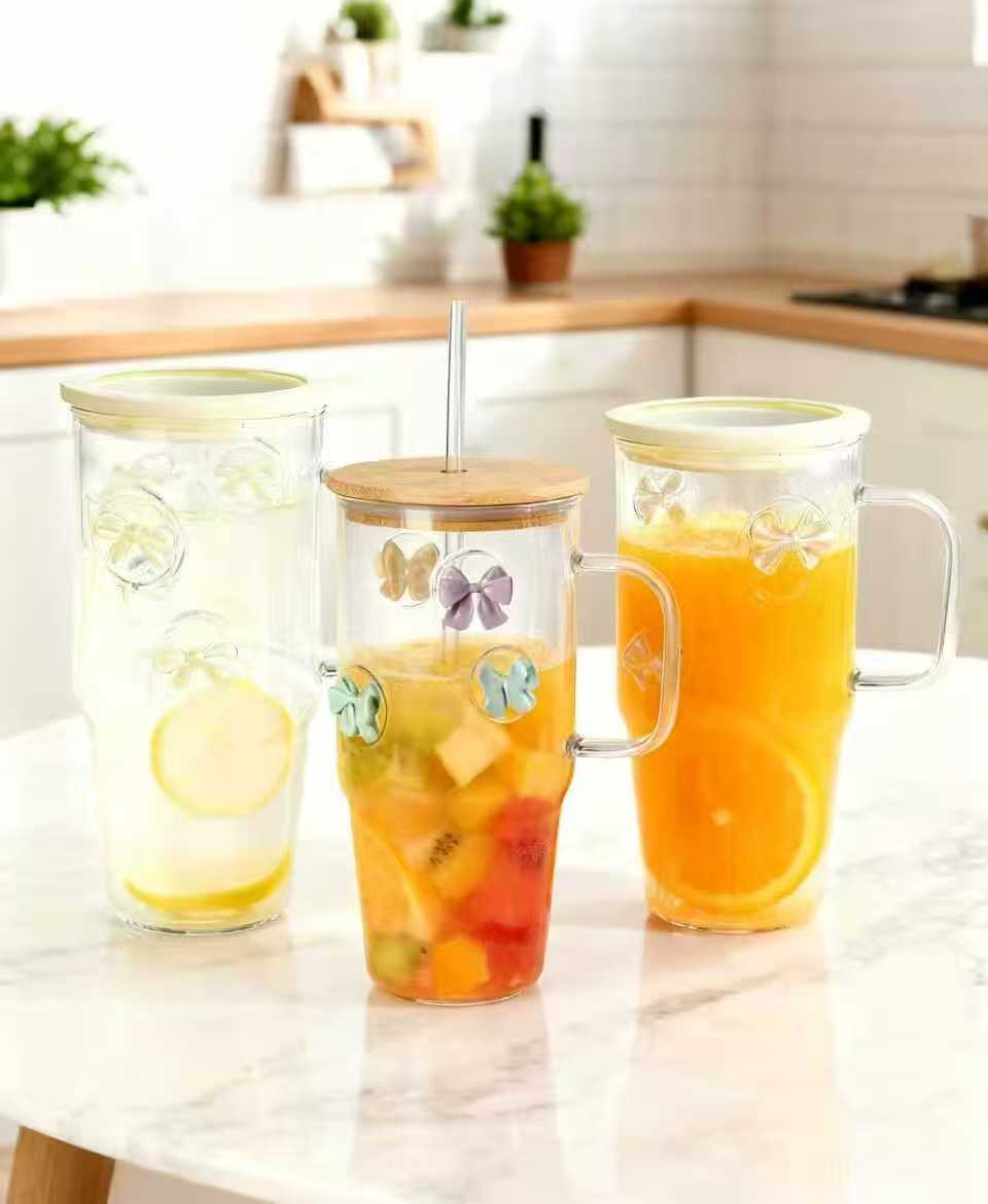 32/40oz Icon Drinking Glass With Handle manufacturers
